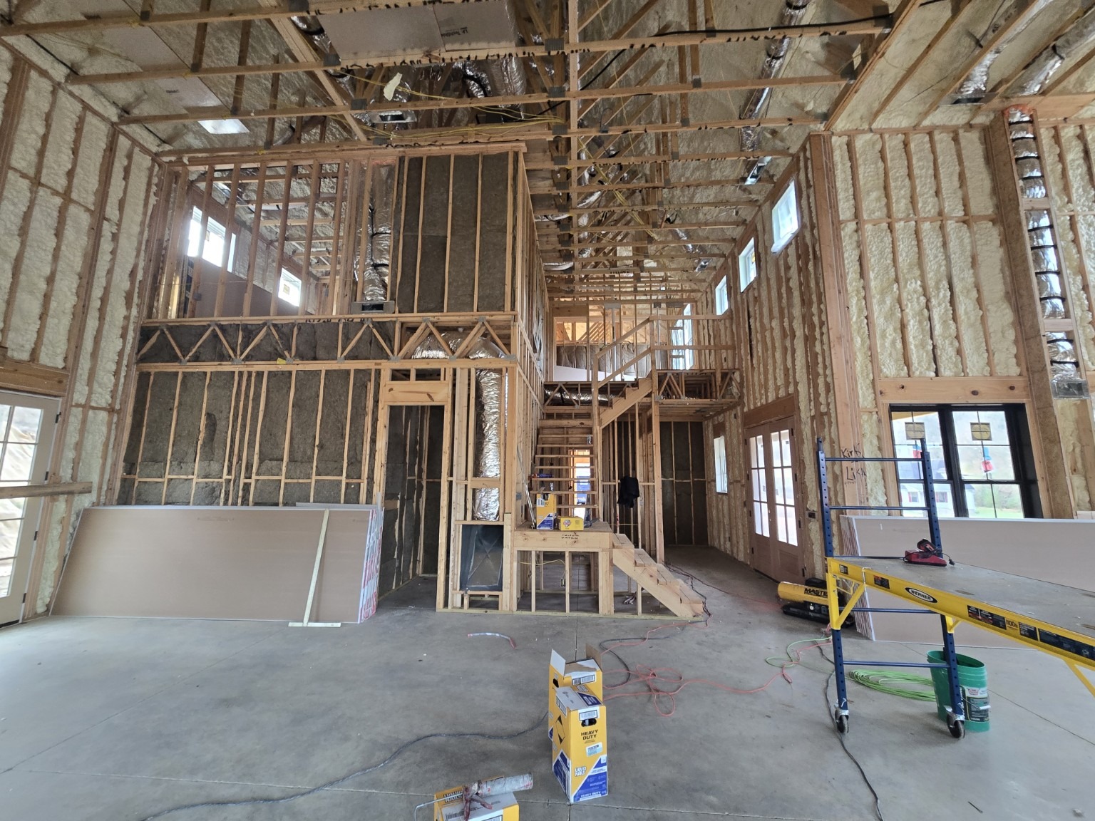 Columbia Tennessee home during framing